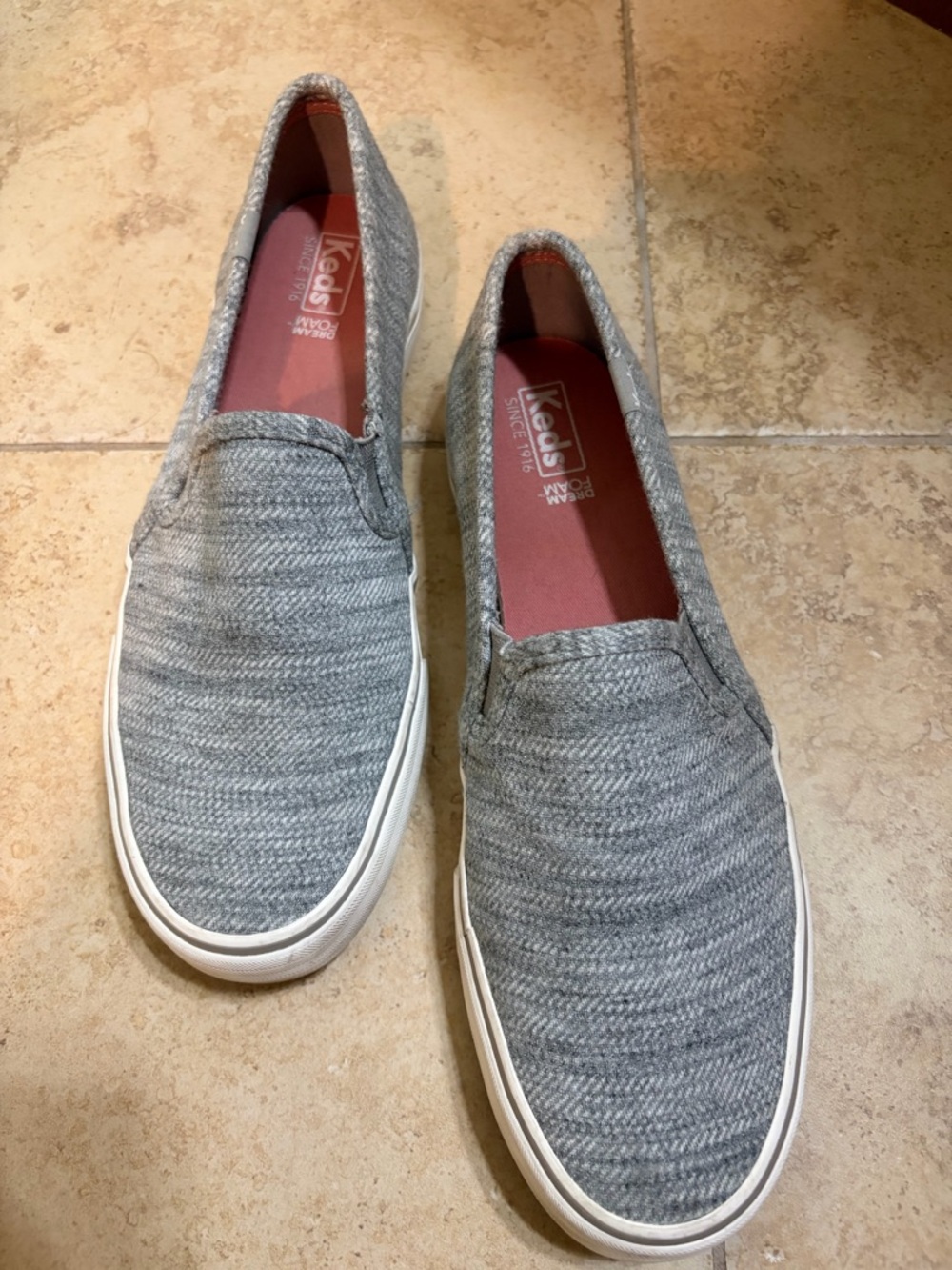 Keds Women’s Slip-On Sneakers in Heather Gray